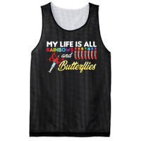 Reaction Glass Butterfly Rainbow Phlebotomy Laboratory Mesh Reversible Basketball Jersey Tank