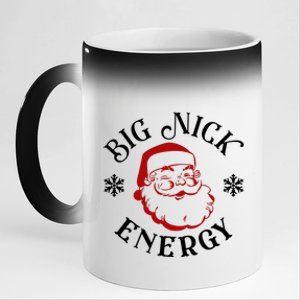 Retro Groovy Big Nick Santa Energy Christmas Funny Gift 11oz Black Color Changing Mug