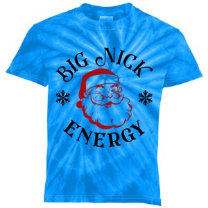 Retro Groovy Big Nick Santa Energy Christmas Funny Gift Kids Tie-Dye T-Shirt