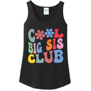 Retro Groovy Cool Big Sis Club Flower Funny Sister Girl Kids Ladies Essential Tank