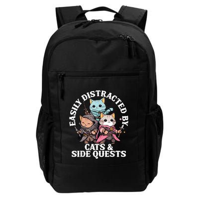 Rpg Gamer Cats Side Quest Distracted Nerdy Tabletop Fun Daily Commute Backpack