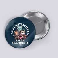 Rpg Gamer Cats Side Quest Distracted Nerdy Tabletop Fun Button