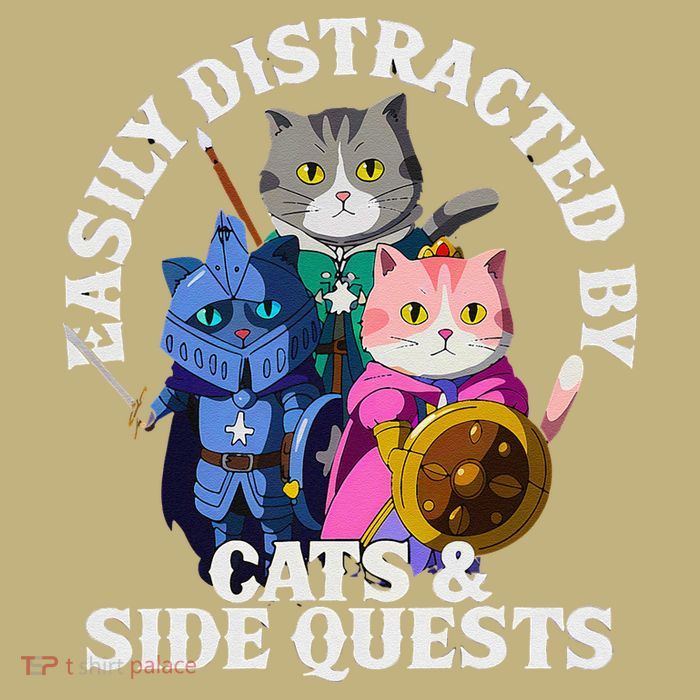 Rpg Gamer Cats Side Quests D20 Dice Nerdy Cat Button