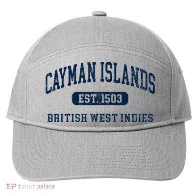 Retro Grand Cayman Islands 1503 Vintage Vacation Souvenir 7-Panel Snapback Hat