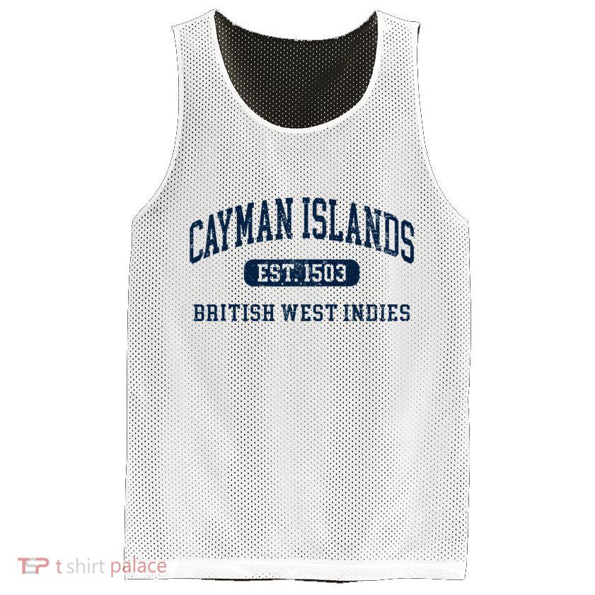 Retro Grand Cayman Islands 1503 Vintage Vacation Souvenir Mesh Reversible Basketball Jersey Tank