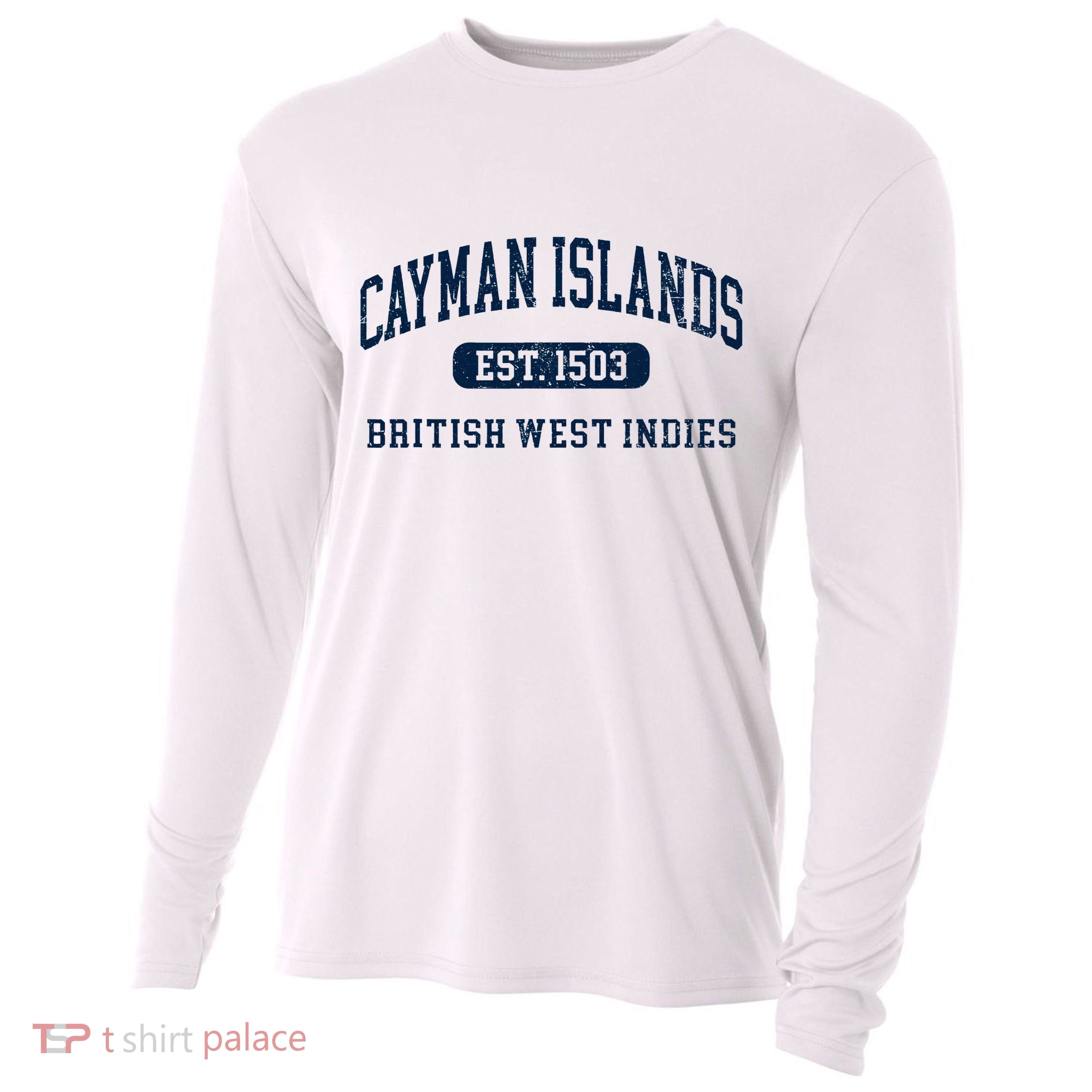 Retro Grand Cayman Islands 1503 Vintage Vacation Souvenir Cooling Performance Long Sleeve Crew