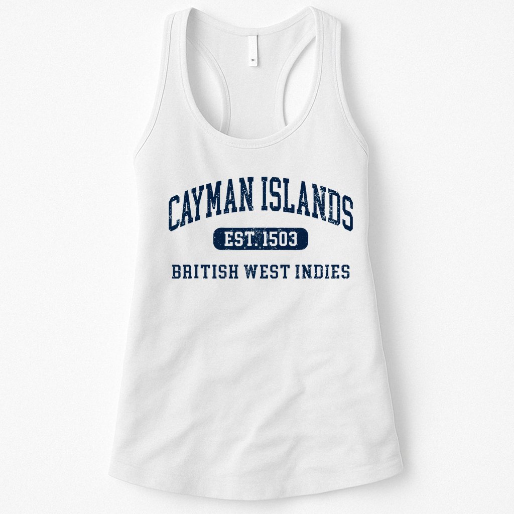 Retro Grand Cayman Islands 1503 Vintage Vacation Souvenir Womens Tank Top