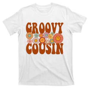 Retro Groovy Cousin Matching Family 1st Birthday Party T-Shirt