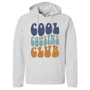 Retro Groovy Cool Cousin Club Performance Fleece Hoodie