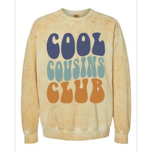 Retro Groovy Cool Cousin Club Colorblast Crewneck Sweatshirt