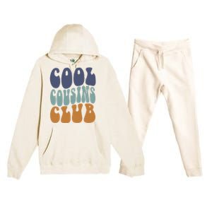 Retro Groovy Cool Cousin Club Premium Hooded Sweatsuit Set