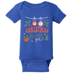 Retro Groovy Christmas Is It Christmas Break Yet Retro Xmas Gift Baby Bodysuit