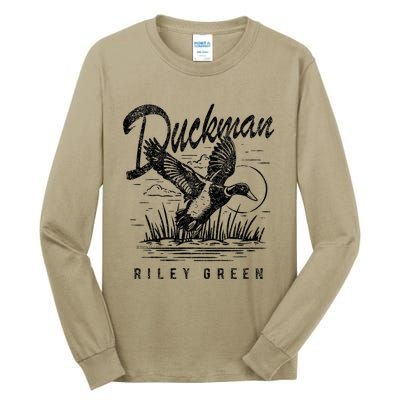 Riley Green Country Music Singer Duckman Tall Long Sleeve T-Shirt