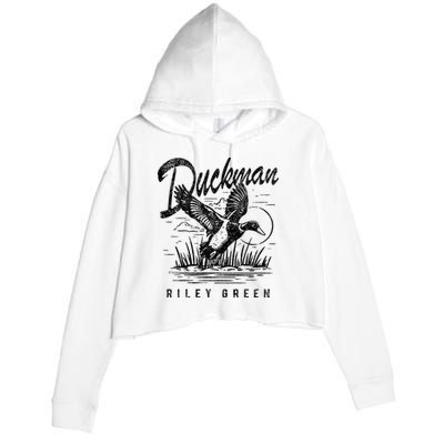 Riley Green Country Music Singer Duckman Crop Fleece Hoodie