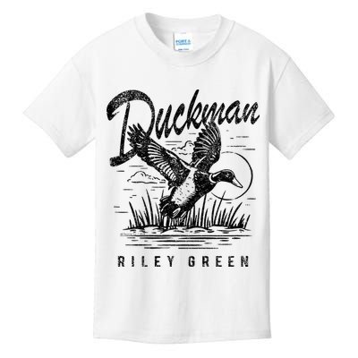 Riley Green Country Music Singer Duckman Kids T-Shirt