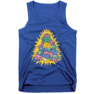 Retro Gamer Controller Christmas Tree Meaningful Gift Tank Top