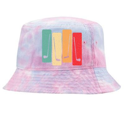 Retro Golf Club Vintage Golf Lover Tie-Dyed Bucket Hat