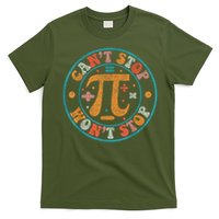 Retro Groovy Can'T Stop Pi Won'T Stop Pi Day Math Teachers T-Shirt
