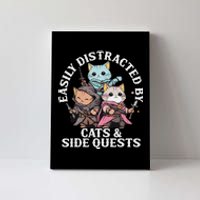 Rpg Gamer Cats Side Quest Distracted Nerdy Tabletop Fun Canvas