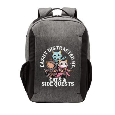 Rpg Gamer Cats Side Quest Distracted Nerdy Tabletop Fun Vector Backpack