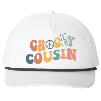 Retro Groovy Cousin Matching Family 1st Birthday Party Snapback Five-Panel Rope Hat