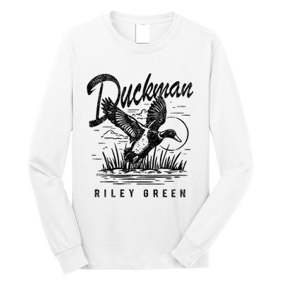 Riley Green Country Music Singer Duckman Long Sleeve Shirt