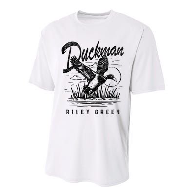 Riley Green Country Music Singer Duckman Performance Sprint T-Shirt