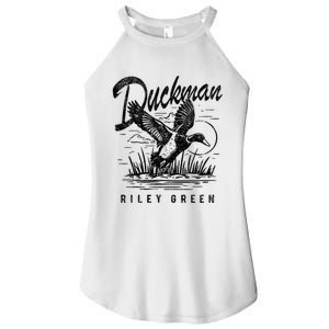 Riley Green Country Music Singer Duckman Women's Perfect Tri Rocker Tank