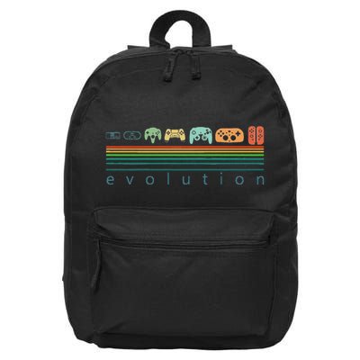 Retro Game Controller Evolution 80s 90s Game Lover 16 in Basic Backpack