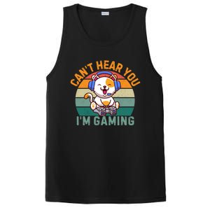 Retro Gamer CanT Hear You IM Gaming Funny Cat Headset Meaningful Gift PosiCharge Competitor Tank