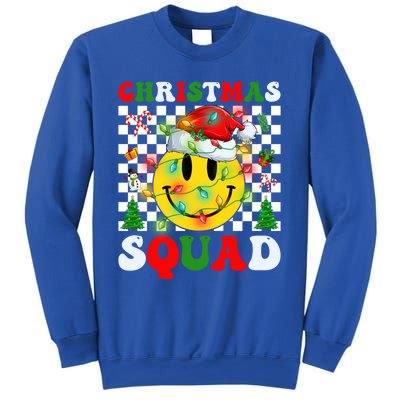 Retro Groovy Christmas Squad Santa Claus Smile Face Xmas Pjs Gift Sweatshirt