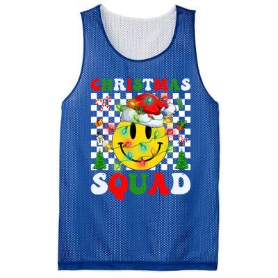 Retro Groovy Christmas Squad Santa Claus Smile Face Xmas Pjs Gift Mesh Reversible Basketball Jersey Tank