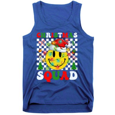 Retro Groovy Christmas Squad Santa Claus Smile Face Xmas Pjs Gift Tank Top