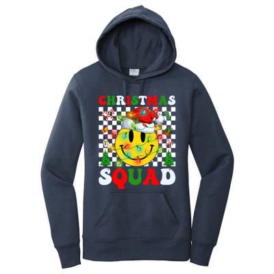 Retro Groovy Christmas Squad Santa Claus Smile Face Xmas Pjs Gift Women's Pullover Hoodie