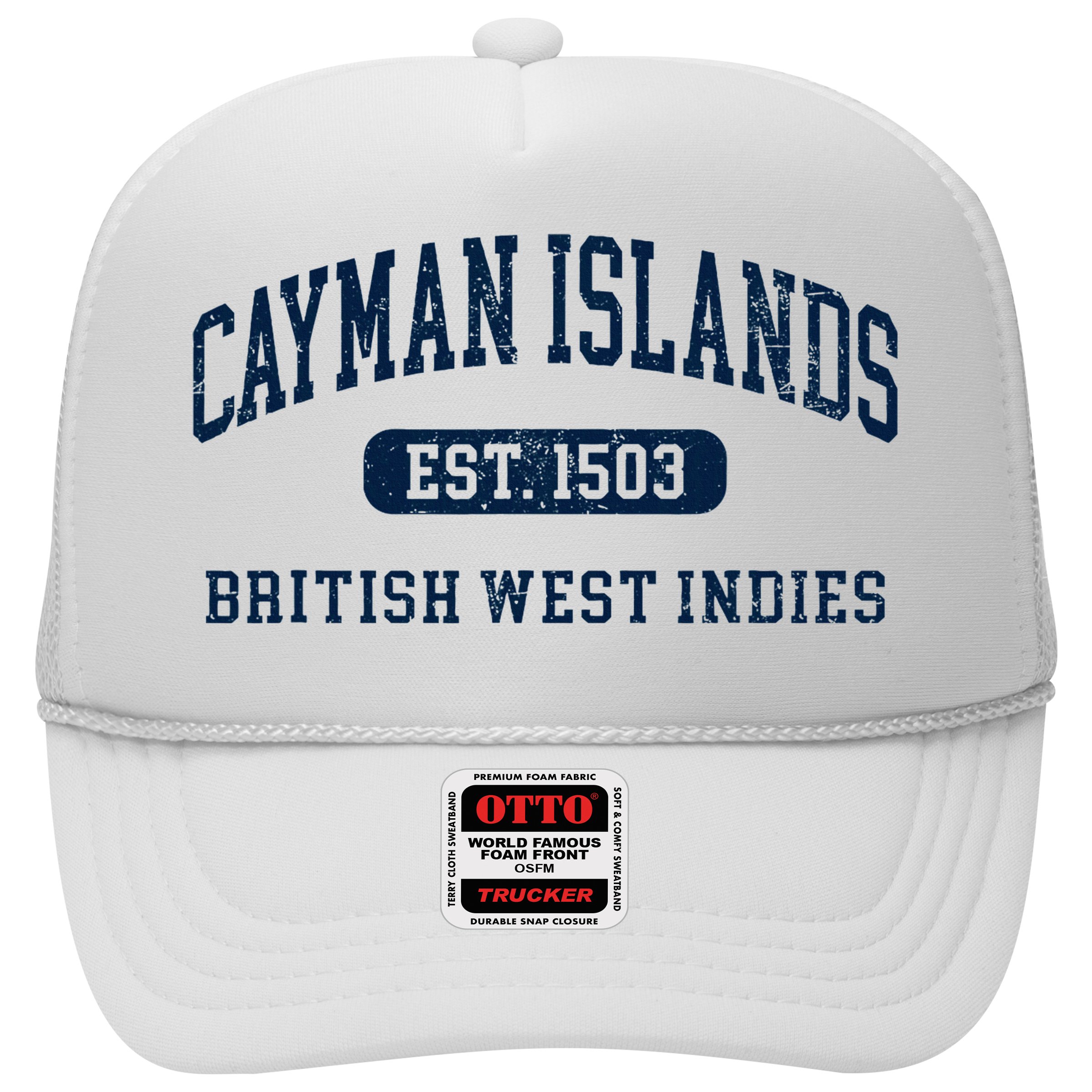 Retro Grand Cayman Islands 1503 Vintage Vacation Souvenir Hat