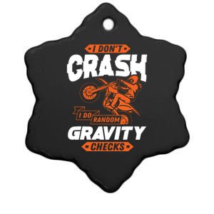 Random Gravity Checks Motocross Dirt Bike Ceramic Star Ornament