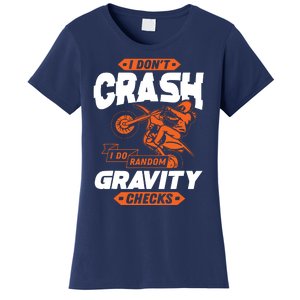 Random Gravity Checks Motocross Dirt Bike Women's T-Shirt