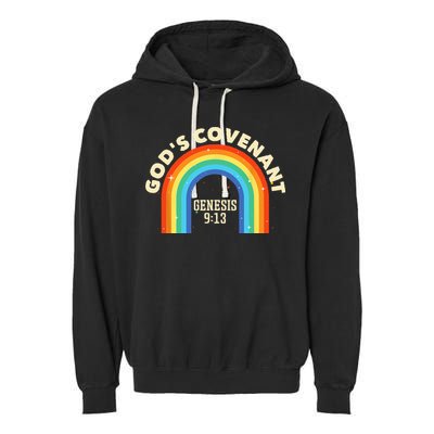 Rainbow God's Covenant Genesis 913 Bible Christian Lover Garment-Dyed Fleece Hoodie