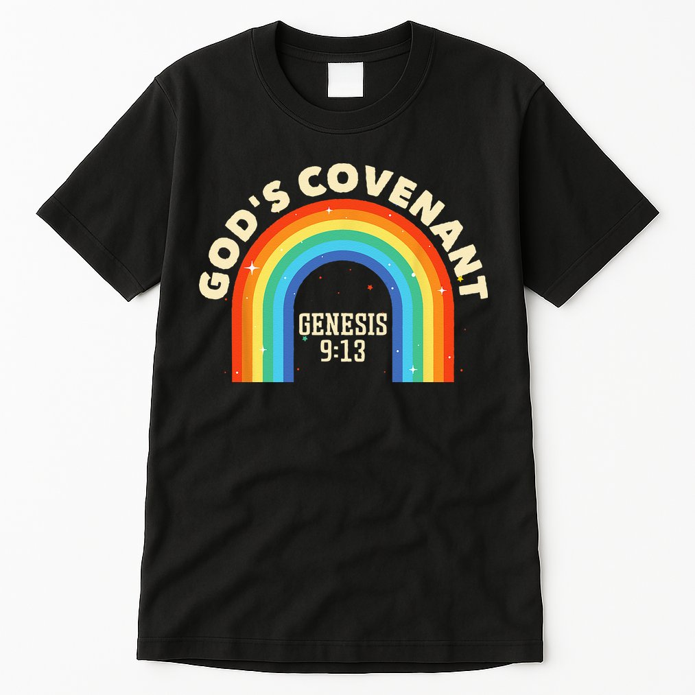 Rainbow God's Covenant Genesis 913 Bible Christian Lover Tall T-Shirt