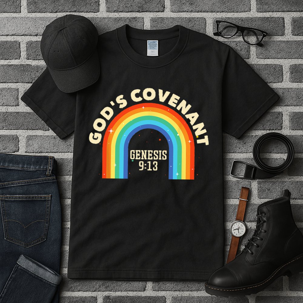Rainbow God's Covenant Genesis 913 Bible Christian Lover Tall T-Shirt