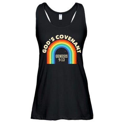 Rainbow God's Covenant Genesis 913 Bible Christian Lover Ladies Essential Flowy Tank