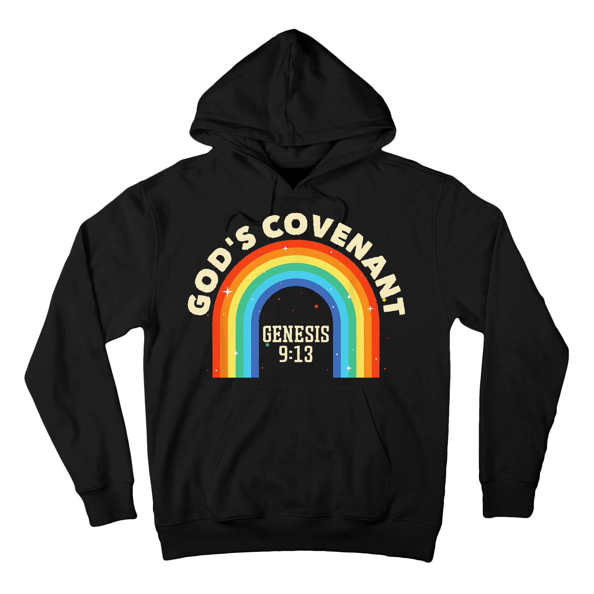 Rainbow God's Covenant Genesis 913 Bible Christian Lover Tall Hoodie
