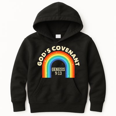 Rainbow God's Covenant Genesis 913 Bible Christian Lover Kids Hoodie