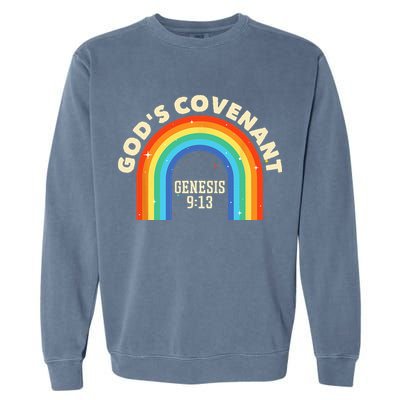 Rainbow God's Covenant Genesis 913 Bible Christian Lover Garment-Dyed Sweatshirt