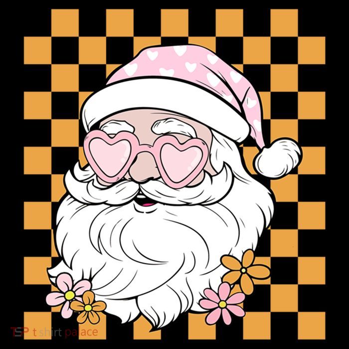 Retro Groovy Christmas Vibes Trendy Smile Face Santa Claus Gift Flatbill Hat