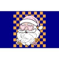 Retro Groovy Christmas Vibes Trendy Smile Face Santa Claus Gift Bumper Sticker