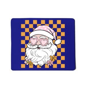 Retro Groovy Christmas Vibes Trendy Smile Face Santa Claus Gift Mousepad