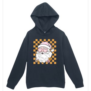 Retro Groovy Christmas Vibes Trendy Smile Face Santa Claus Gift Urban Pullover Hoodie