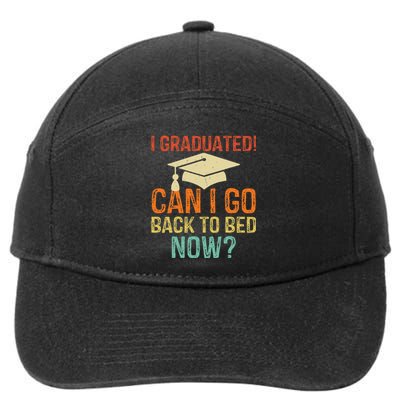 Retro Graduation Can I Go Back To Bed Now college Gift 7-Panel Snapback Hat