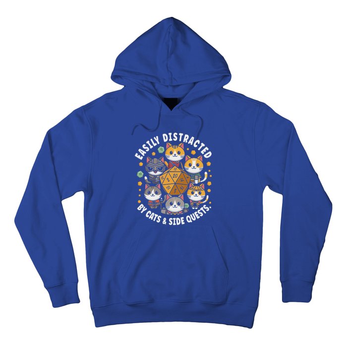 Rpg Gamer Cats Easily Distracted Side Quests Hoodie